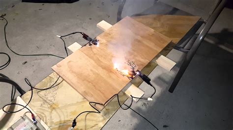 Using A Microwave Transformer To Burn Wood Youtube