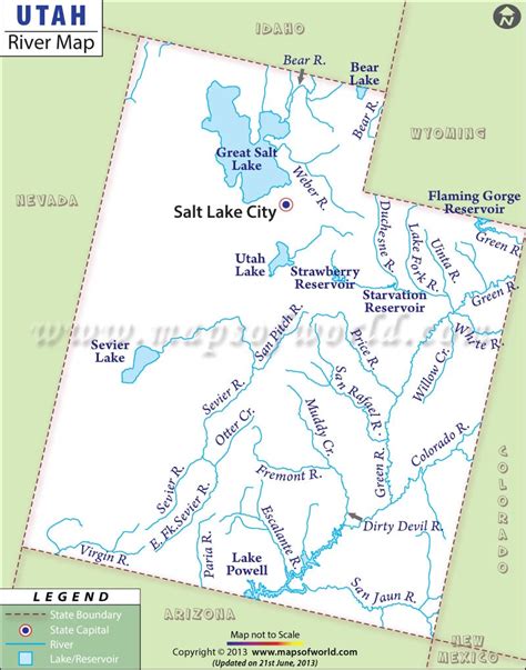 Home D Cor Home Living Utah Rivers Poster Map Utah Hydrological Map