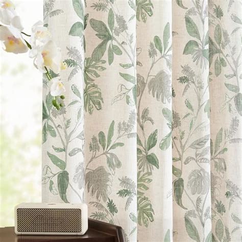 Amazon Jinchan Linen Curtains Leaf Valance Inch Length And