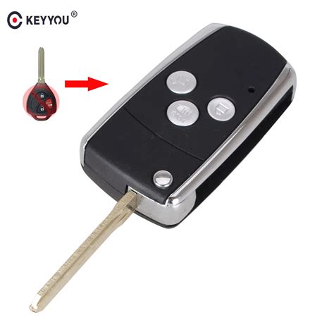 Keyyou Button Replacement Remote Key Shell Uncut Key Blank For Toyota