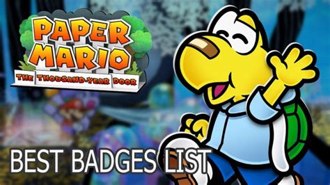 Best Badges In Paper Mario The Thousand Year Door