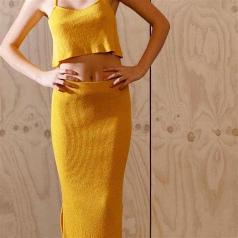 Nude Lucy Yellow Set Never Worn S M Depop