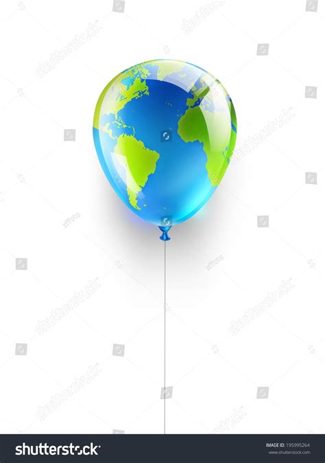 Balloon World Map Symbol Environment Concept Stock Illustration ...