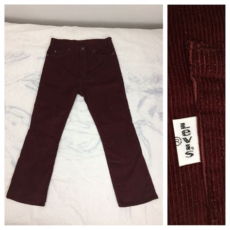 1970s Vintage Levis 517 Boot Cut Burgundy Red Corduroys Tag Etsy