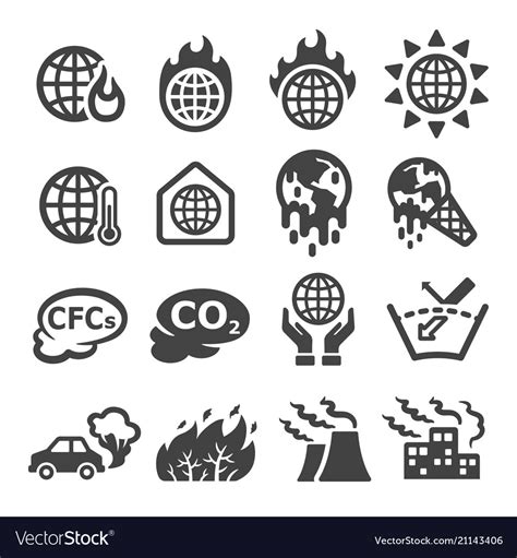 Global Warming Icon Royalty Free Vector Image Vectorstock