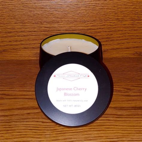 Japanese Cherry Blossom Candle Saxon S Handmade Crafts LLC 8 Ounce