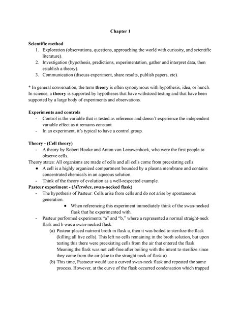 Biol Study Guide Chapter Scientific Method Exploration