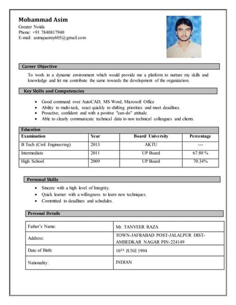 Asim Resume Pdf