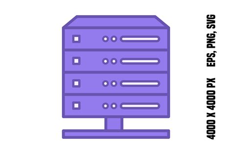 colored server icon graphic  yulidor creative fabrica