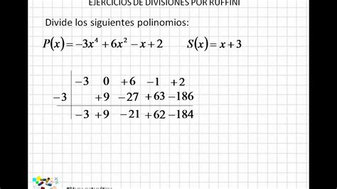 15 Ejercicios De División De Polinomios Por Ruffini Youtube