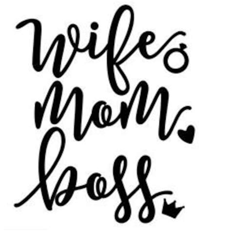 Mom Wife Boss Decal Mom Wife Boss Sticker Car Decal Mom Etsy