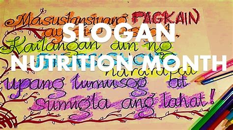 Slogan 2019 Nutrition Month Tagalog – Gambaran