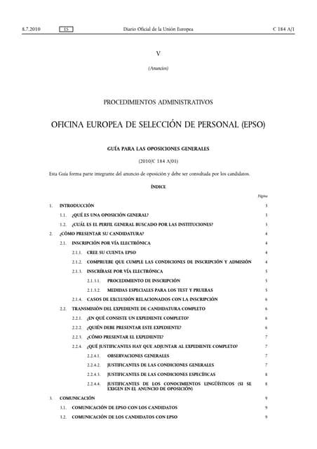 Guia De Oposiciones De La Unión Europea Pdf