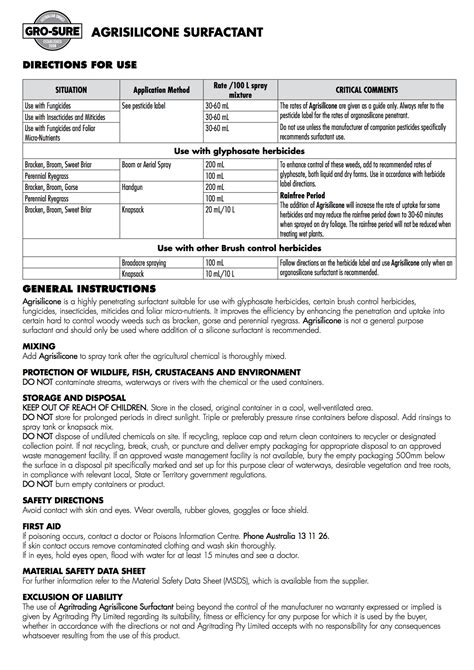 Agritrading Agrisilicone Surfactant