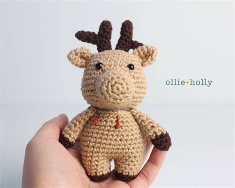 Free Rudolph The Reindeer Ornament Amigurumi Pattern Ollie Holly