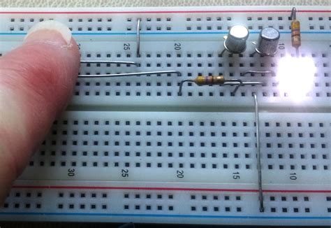 Darlington Transistor Touch Switch Simple Science Project