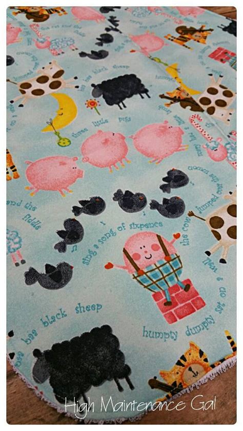 Nursery Rhyme Theme Contoured Burp Cloth Nursery Design Etsy