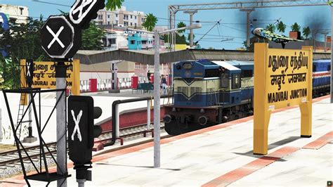 Express Train Departing From Madurai Junction INDIAN RAILWAYS