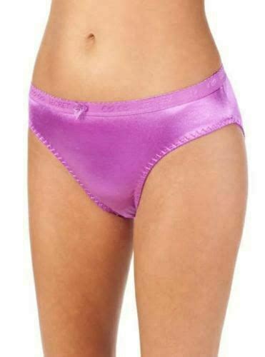 3 6Pcs Lot Womens Sexy Satin Bikini Panties Silky Brief Sexy Underwear S M L XL EBay