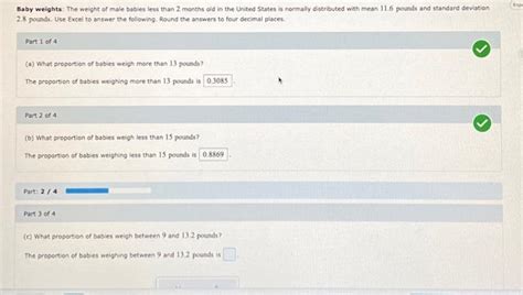 Solved Baby Weights The Weight Of Male Babies Less Than Chegg