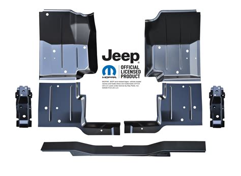 1976 1983 Jeep Cj5 Floor Pan Set With Floor Braces 7 Pieces Body Shop