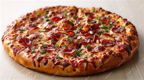 Premium Photo Classic Cheese Pizza On A White Background Generative Ai