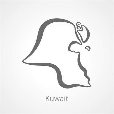 Printable Blank Kuwait Map With Outline Transparent Map