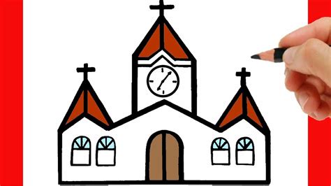 simple church drawing