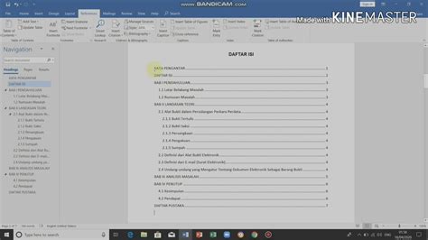 CARA MEMBUAT KERANGKA KARYA TULIS DENGAN NAVIGASI TITLE DAN HEADINGS