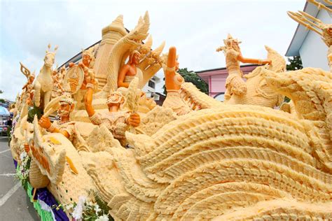 Candle Wax Festival In Ubonratchathani Free Stock Photo Public Domain