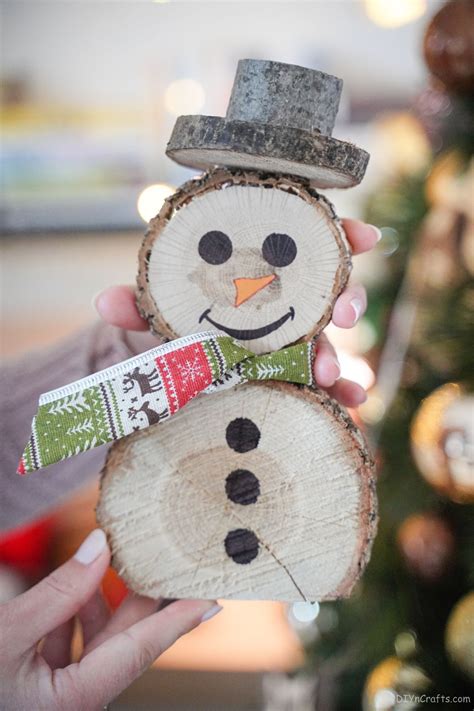 Flat Wooden Snowman Craft