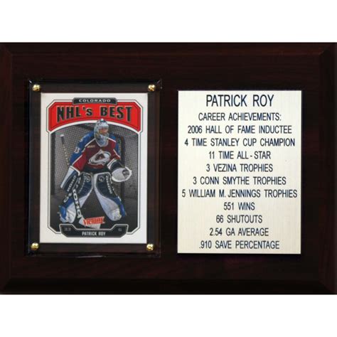 Patrick Roy Colorado Avalanche 6'' x 8'' Plaque - Walmart.com