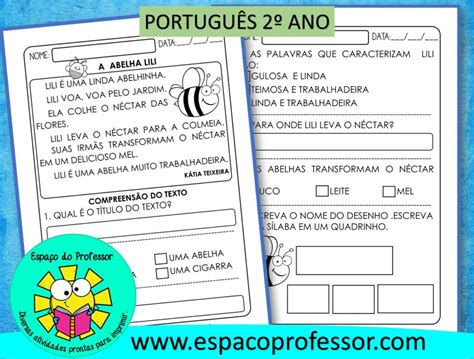 Habilidades de português 2 ano BNCC