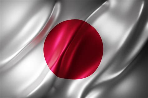 Premium Photo D Rendering Of A Silked Japan Flag