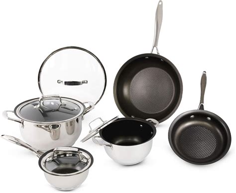 Amazon Wolfgang Puck 9 Piece Stainless Steel Cookware Set Scratch