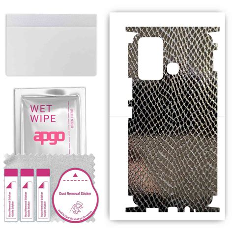 Folia naklejka skórka strukturalna na TYŁ BOKI do Infinix Hot 12 Play Skóra Węża Czarna apgo