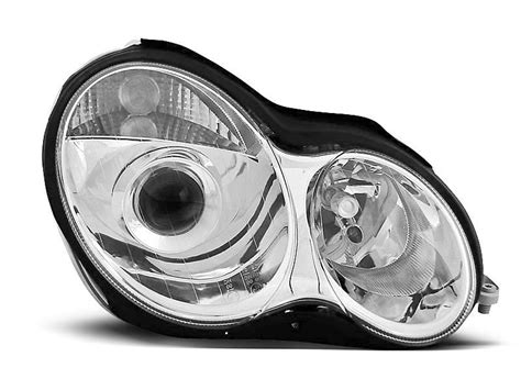 Lampy przód MERCEDES C klasa W203 CHROM soczewkowe 7241566678