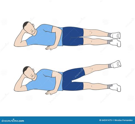 Leg Raise Plank Female Home Workout Exercise Guidance Illustration