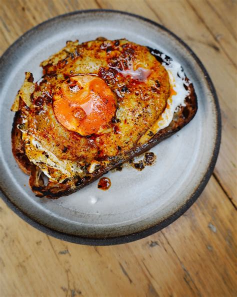 Harissa Butter Fried Egg On Toast — ALEXANDRA DUDLEY