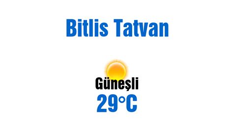 Bitlis Tatvan da 30 Günlük Hava Durumu