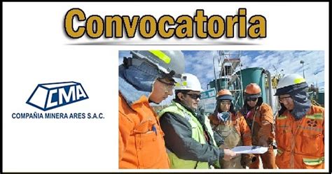 A Trabajar Rapido CONVOCATORIA LABORAL ARES SAC Requiere De Talentos