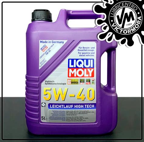 Liqui Moly LEICHTLAUF HIGH TECH 5w40 de 5 litros – Lubricentro Victor Mora