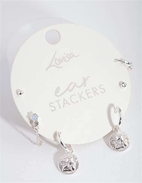 Silver Angel Earring Stack Pack Lovisa