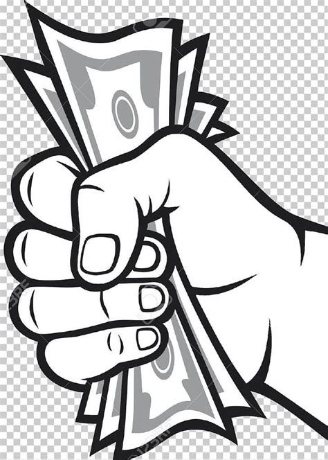 Drawing Money Bag Banknote PNG - art, artwork, banknote, black and ...