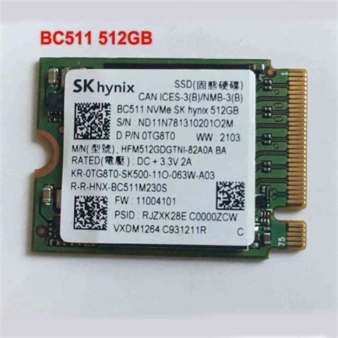 SK Hynix BC511 SSD 512GB NVMe PCIe M 2 2230 1000depot