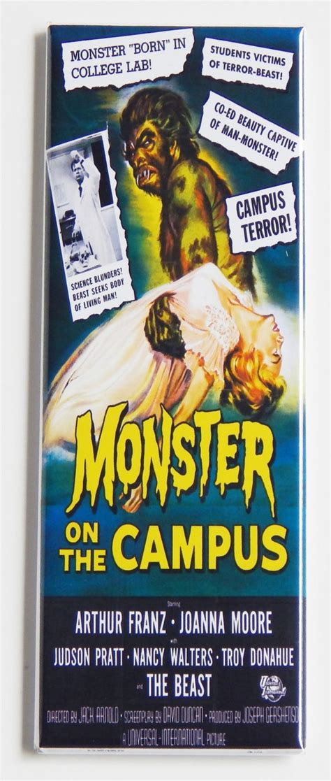 Monster on the Campus Movie Poster Fridge Magnet 1.5 x 4.5