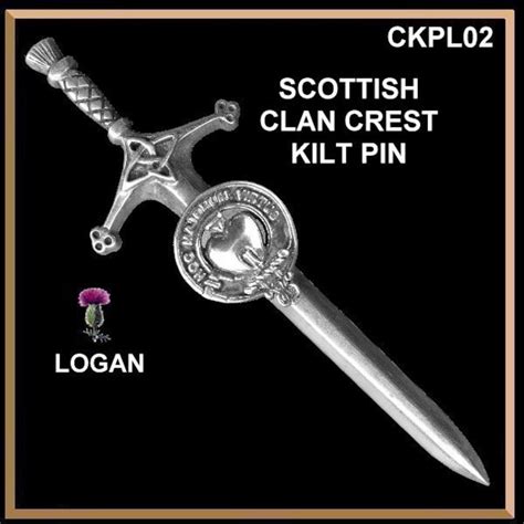 Logan Clan Crest Kilt Pin Scottish Pin Ckp02 Etsy