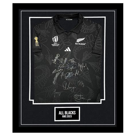 New Zealand All Blacks RWC 2023 Squad Signed and Framed Shirt ...