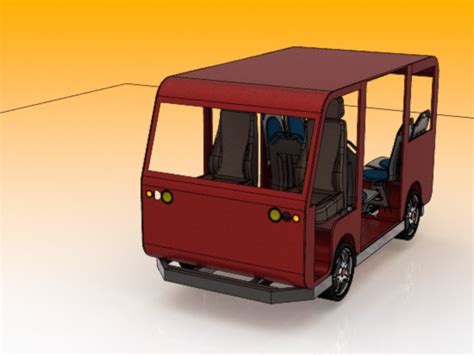 8 Seat Micro Bus 3d Cad Model Library Grabcad