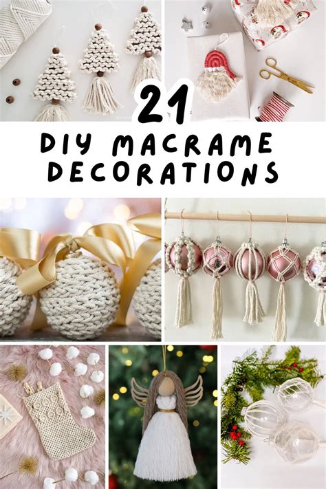 21 DIY Macrame Christmas Decorations